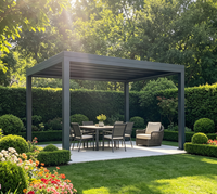 Pergola extérieure de luxe en aluminium Sweet Home, design personnalisé, imperméable, respectueuse de l'environnement, facile à assembler, décorations de jardin