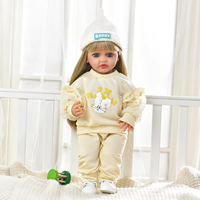 Poupées Bébé Reborn en Silicone de 22 Pouces, Corps Entièrement en Vinyle, Poupées Bébé Fille, Cadeau pour Enfants, Poupées Bébé AI Chat GPT Pas Chères