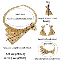 Zhuerrui Premium ensemble de bijoux italiens de luxe pierres précieuses colorées élégance exquise Dubai amis nigérians fête date giftH00772