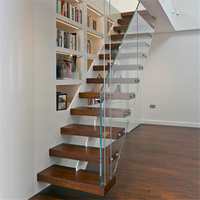 Prix promotionnel Livraison rapide Escalier flottant Escalier en forme de L Profilés en aluminium Escaliers Plaques de pierre artificielle Marbre