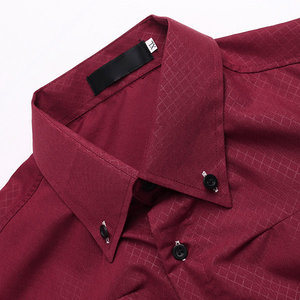 Nouveau design OEM chemise décontractée couleur unie boutonnée à manches longues grande taille 100% coton anti-rides pour hommes - Product Image 3