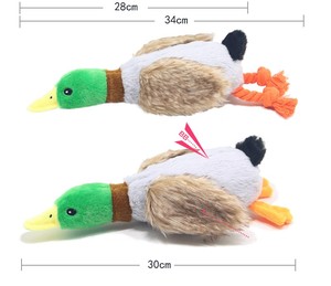 Kingtale köpek oyuncaklar için agresif chechepet yeşilbaş ördek köpek oyuncak gıcırtılı peluş yavru köpek oyuncak - Product Image 2