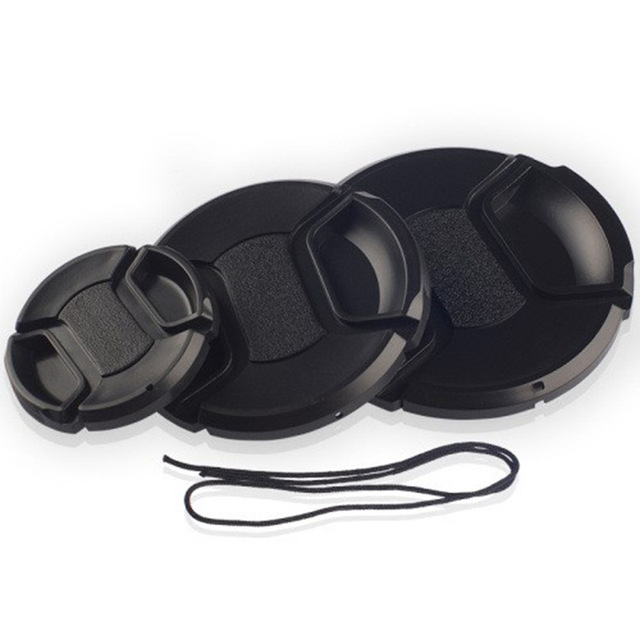 40.5/43/46/49/52/55/58/62/67/72/77/82MM Camera Lens Cap Cover with Anti-lost Rope
