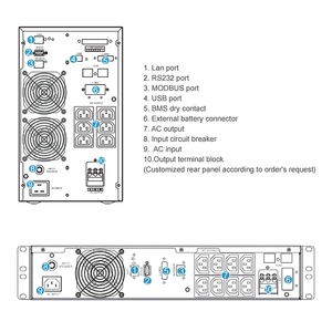 Máy chủ trung tâm dữ liệu 220VAC 1kVA 900W 600wh LiFePO4 pin trực tuyến up cung cấp điện liên tục up hệ thống - Product Image 4