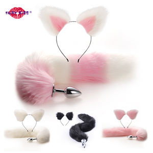 Queue artificielle Costume Cosplay Queue de Renard Anal Plug Set Gay Faux Renard Queue Plug Anal Butt Stopper Acier Inoxydable Jouets pour Adultes - Product Image 6