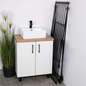 Estante de secado de ropa de <span class=keywords><strong>metal</strong></span> de organización de 18M con estantes de secado plegables de plástico de hierro estante de ropa de viaje de pie - Product Image 3