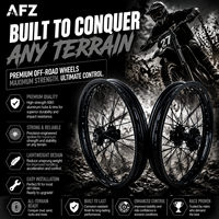 Ensemble de roues avant/arrière en aluminium CNC pour moto électrique tout-terrain Light Bee X Segway X260 - Noir, rénovation/amélioration