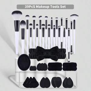 Kit de 39 Pièces Pinceaux de <span class=keywords><strong>Maquillage</strong></span> avec Bandeau de Lavage du Visage, Houppettes et Éponges <span class=keywords><strong>Maquillage</strong></span> pour un <span class=keywords><strong>Maquillage</strong></span> Net et des Outils de Beauté - Product Image 2