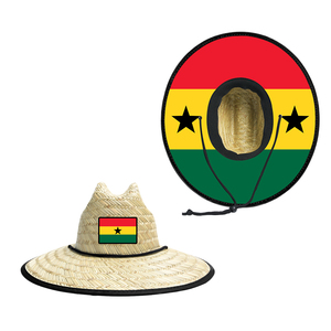 JAKIJAYI Sombrero de Paja de Playa con Colores de las Banderas de Corea del Sur y Ghana para Hombres y Mujeres, Venta al Por Mayor - Product Image 3