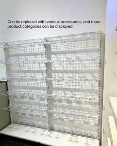 Étagères de supermarché gondoles double face robustes Guichang, présentoirs métalliques perforés, installation rapide pour la vente au détail - Product Image 2