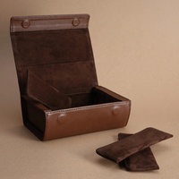 Boîte de lunettes de soleil populaires chaudes organisateur de lunettes Anti-pression à la main étui à lunettes personnalisé en cuir PU de qualité supérieure