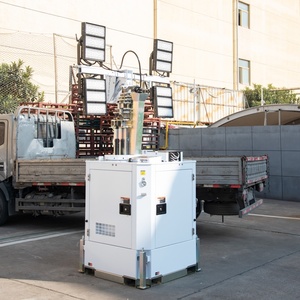 Tour d'éclairage mobile TPE-C6P, mât de 9 m, 4x500W LED, montée sur remorque, conception compacte en caisse, pour la construction, la location et les interventions d'urgence TPE-C6P - Product Image 5