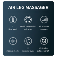 Masseur pour les pieds et les jambes à pression d'air, rechargeable par USB, contrôle du temps, récupération musculaire, AS ALL STAR CE