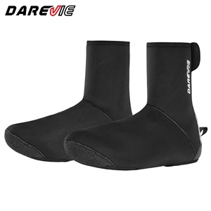 Fundas de zapatos de ciclismo Darevie personalizadas, impermeables, cortavientos, de forro polar, cubrezapatillas para ciclismo de montaña, con cremallera reflectante - Product Image 2