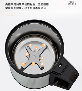 Molinillo Eléctrico de Acero Inoxidable para Granos de Café, Nueces, Especias, Hierbas Chinas, Mini Molinillo Portátil para el Hogar - Product Image 4