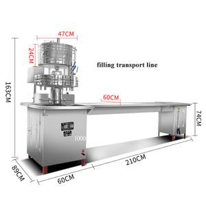 เครื่องบรรจุน้ำดื่ม น้ำผลไม้ เหล้า น้ำส้มสายชู น้ำแร่ แบบกึ่งอัตโนมัติ ความจุ 2000 ขวดต่อชั่วโมง - Product Image 4
