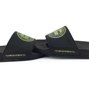 Greatslides Chaussures Pantoufles Femme, Pantoufles pour femmes <span class=keywords><strong>2023</strong></span>, Claquettes plates noires unisexes, Pantoufles personnalisées avec logo 3D - Product Image 2
