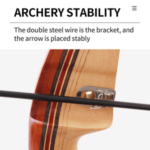 Soporte de Flecha para Arco de Tiro con Arco, Metálico, Profesional, Adhesivo, para Empuñadura de Arco, Accesorios de Caza y Práctica de Tiro, Soporte de Flecha para Arco Recurvo - Product Image 2