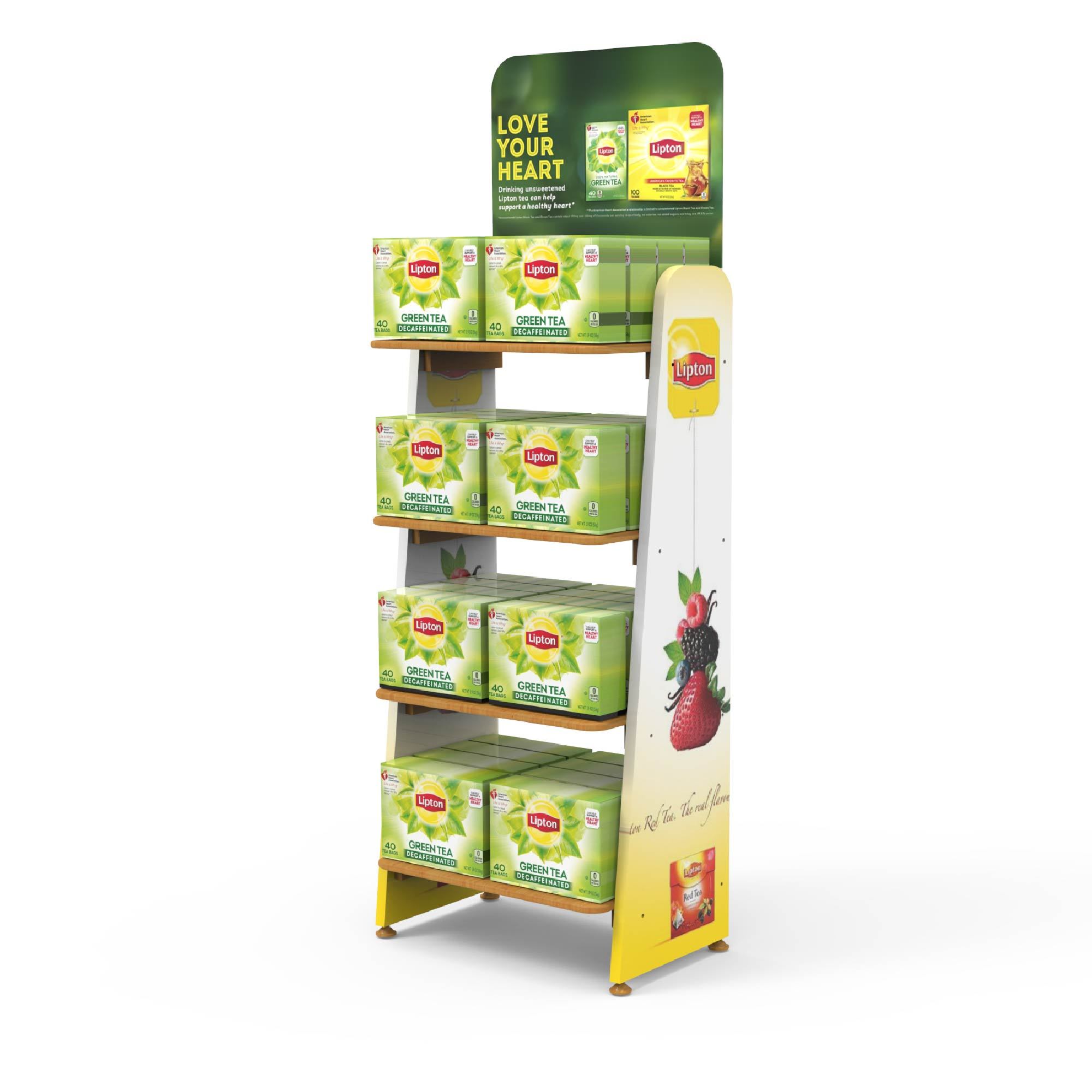 Customizable Wooden Tea Display Rack for Supermarkets for Displaying Food Cabinets and Wooden Displays — view 4