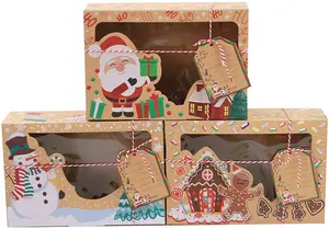 Прямая поставка с фабрики, рекламная упаковка, десертный торт, роскошная Рождественская Подарочная коробка с прозрачным окном