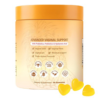 Gummies de Soutien Vaginal Triple Action avec Probiotiques, Prébiotiques et Acide Hyaluronique pour les Odeurs, l'Équilibre du pH et l'Hydratation - 60 Comprimés