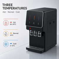 Distributeur d'eau de bureau avec robinets chauds, normaux et froids et verrou de sécurité pour usage familial, hôtelier et professionnel