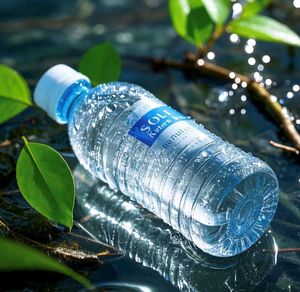 Etiqueta de botella de agua de PVC de embalaje impermeable personalizada - Product Image 1