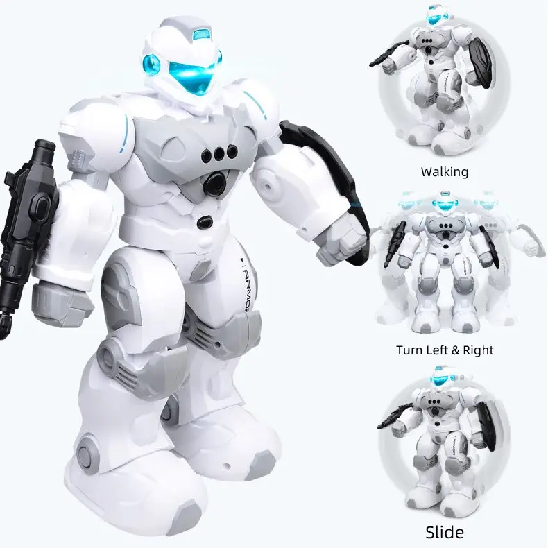 Future Warrior Smart Programming Robot Toy Sound And Light Music Walking Bullet Launch Function Remote Control Dancing Robots