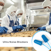Bouchons d'oreille en mousse avec ficelle pour la réduction du bruit 38dB CE industriel détectable par métal