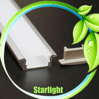 Profil Aluminium Ekstrusi Hitam Harga Terbaik untuk Lampu LED Strip, Profil Aluminium Lampu LED Plafon, Profil Aluminium dengan Diffuser Milky