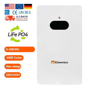 Dawnice 5kwh 10kwh 15kwh 20kwh Home Power Wall Lifepo4 Batería 51,2 V 280ah para almacenamiento de energía en el hogar - Product Image 1