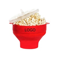Couvercle de fabrication de pop-corn personnalisé à bas prix d'usine Bol à pop-corn en silicone pliable pour micro-ondes