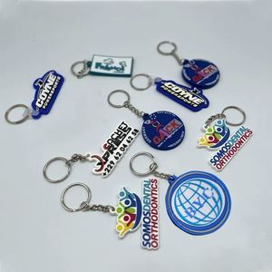 Emnossin personalizzato 2D portachiavi portachiavi morbido Loo PVC Baseball portachiavi per affari - Product Image 5
