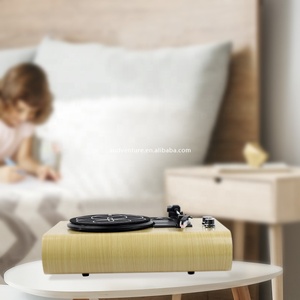 Torneador de vinil para mala, gramophone portátil com 3 velocidades em azul com alto-falantes embutidos, linha <span class=keywords><strong>rca</strong></span> para saída aux in - Product Image 3