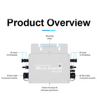 Micro onduleur 300W 600W 800W 410 panneaux solaires entièrement noirs pour système solaire de balcon