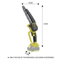 Moteur sans balais sans fil 21V, mini tronçonneuse à main, coupe-bois, batterie, guide-chaîne de 8 pouces/6 pouces, 1200W, qualité industrielle