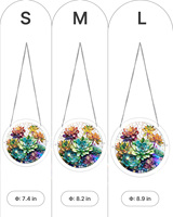 Attrape-soleil Art Déco Rêveur pour Jardin de Plantes Succulentes, Pendentif de Fenêtre Fait Main en Acrylique, Décoration d'Anniversaire pour la Maison et le Jardin