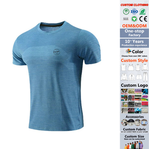 JL0731B OEM hızlı kuru T shirt toptan erkek t-shirt spor düz baskı kas Fitness özel Logo spor T shirt erkekler için - Product Image 1