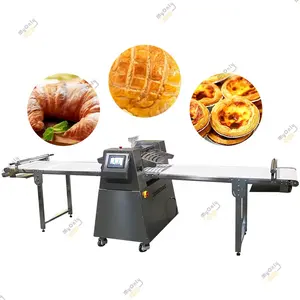 Bancada automática cheia pequena rolo rotativo reversível massa pão pastelaria Sheeter massa para pastelaria