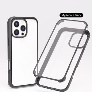 360 couverture complète antichoc TPU Double face clair verre trempé écran <span class=keywords><strong>avant</strong></span> PC <span class=keywords><strong>coque</strong></span> de téléphone arrière - Product Image 1