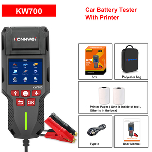 Konnwei kw700 pin kỹ thuật số <span class=keywords><strong>Tester</strong></span> <span class=keywords><strong>2025</strong></span> Top <span class=keywords><strong>New</strong></span> 12V 24V nhà máy trực tiếp với máy in cho tự động sửa chữa cơ khí - Product Image 4