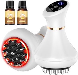 Appareil de massage corporel électrique sans fil Guasha, brosse à micro-courant pulsé, chaleur et vibrations, anti-cellulite, masseur abdominal - Product Image 1