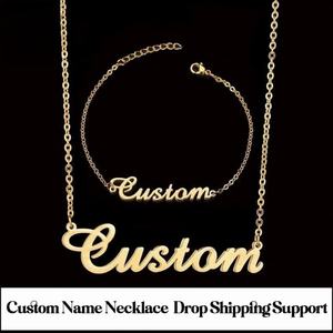 Collier personnalisé avec nom tendance 2025 pour femmes, en or 18 carats et acier inoxydable, chaîne à maillons tendance, cadeau d'anniversaire - Product Image 3