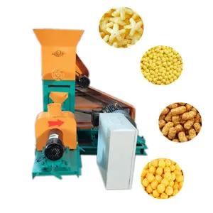 Ligne de production de snacks de maïs bouffé en acier inoxydable machines à snacks bouffées de riz machine d'extrudeuse bouffées de maïs