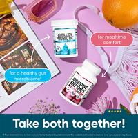 MNK Private Label Probiotic Digestive Enzyme Capsules 60 Milliards de UFC 16 Enzymes Bien-être Digestif Quotidien Supplément Végétalien Adulte
