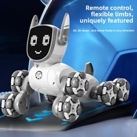 Nouveau Robot Chien Télécommandé Intelligent à Huit Roues, Capteur de Geste, Lumières, Musique, Commande Vocale, Programmation pour Enfants