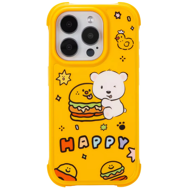 Rugged Anti-fall Polar Bear Armor TPU+PC+TPE UV Painted 3-in-1 Magnetic Shockproof 360 Protection for Back Cover Case