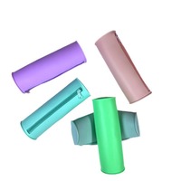 Vente en gros d'usine, étui à crayons en silicone cylindrique et porte-accessoires de papeterie pour l'école et le bureau, fabriqué en Chine