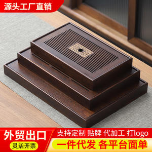 Bandeja de té de bambú al por mayor, tipo con depósito de agua, mesa de té pequeña, mesa de té para el hogar y la oficina, bandeja sencilla, para preparación en seco y - Product Image 3