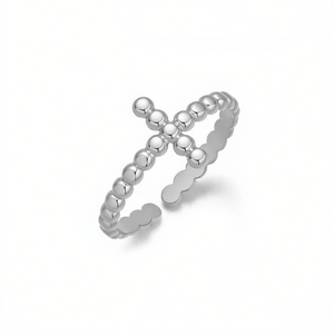 Amy Amy Fashion <b>Ring</b> A3433 Cross Shape 925 <b>Silver</b> Plated Religious Jewelry for Women Daily Wear Gift - Product Image 3